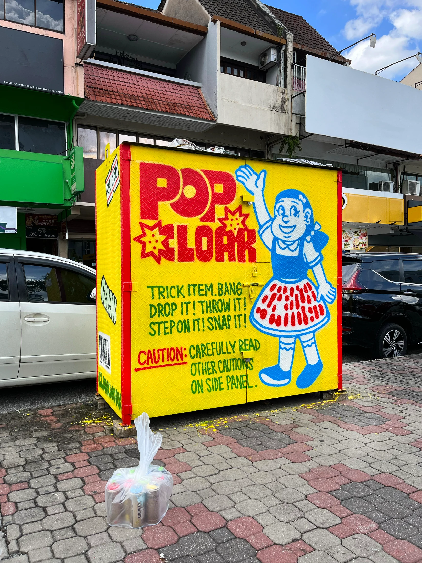 Another nostalgic mural inspired by the Pop Pops fire cracker brand. Image: Cloakwork.