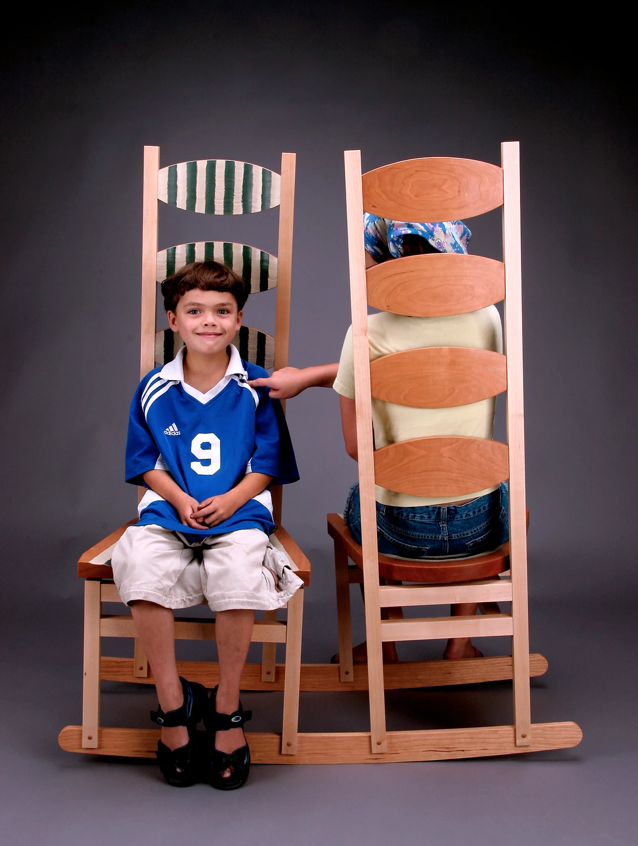 Pieces from Tom's Double Rocker series (2005-2007) that prompt varying degrees of social interaction and negotiation from the seated parties (and maybe even a little poking). Images courtesy of Tom Loeser.