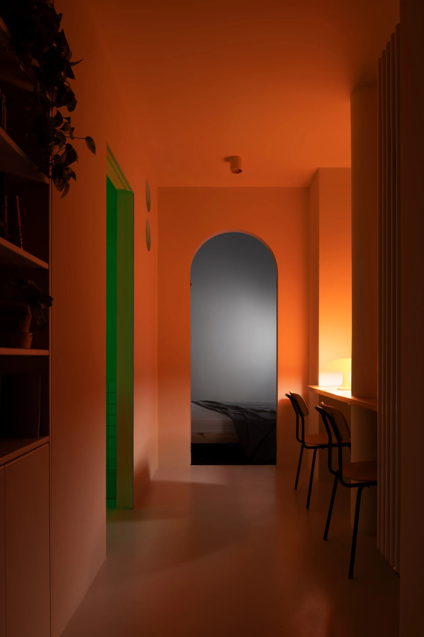 The design of ATOMAA's Urban Nook uses warm, ambient lighting to create a space that is inviting, whilst embracing its more