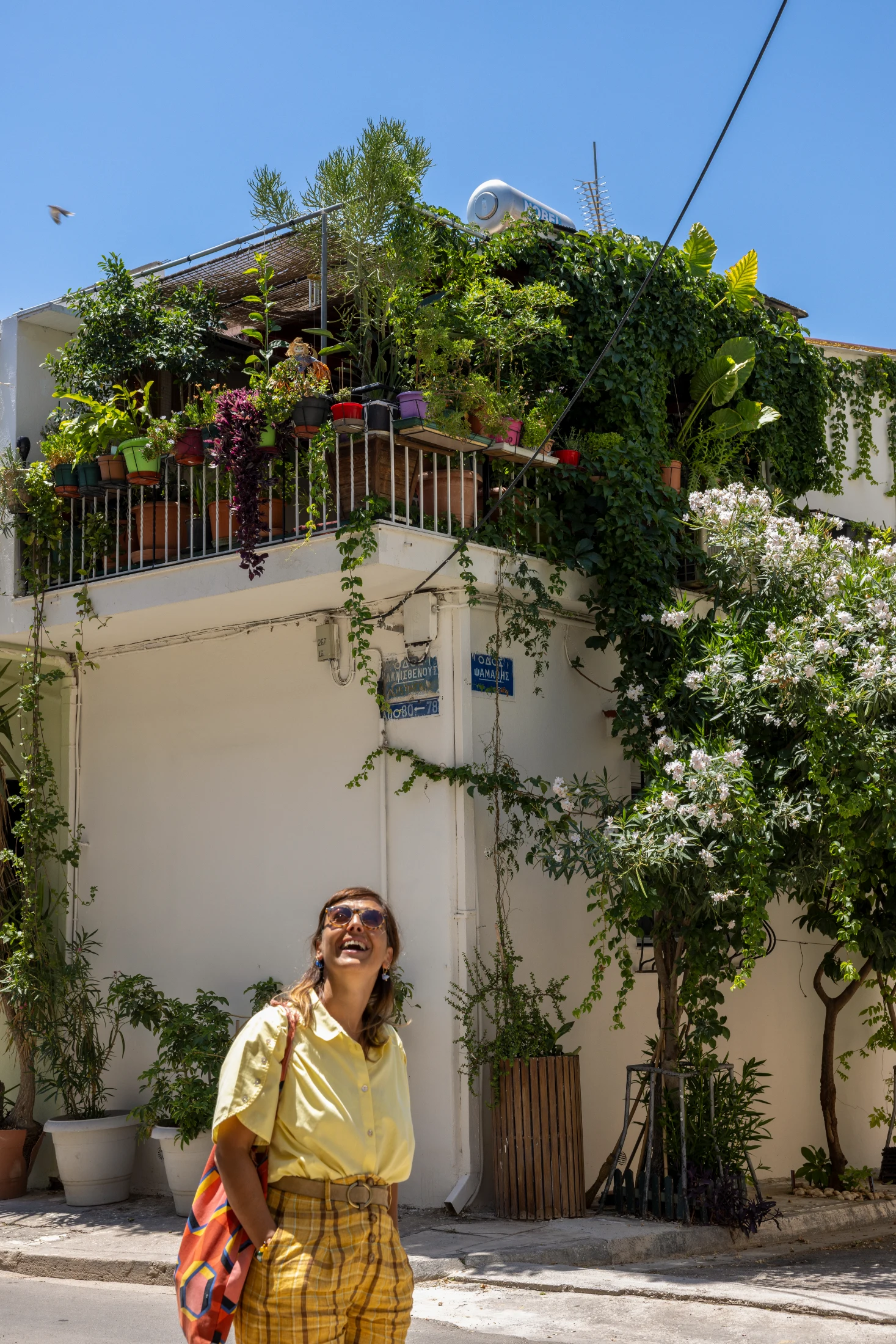 Marianna and Konstantinos at one of their local haunts: Adad Books bookshop cafe. Image: Alina Lefa.