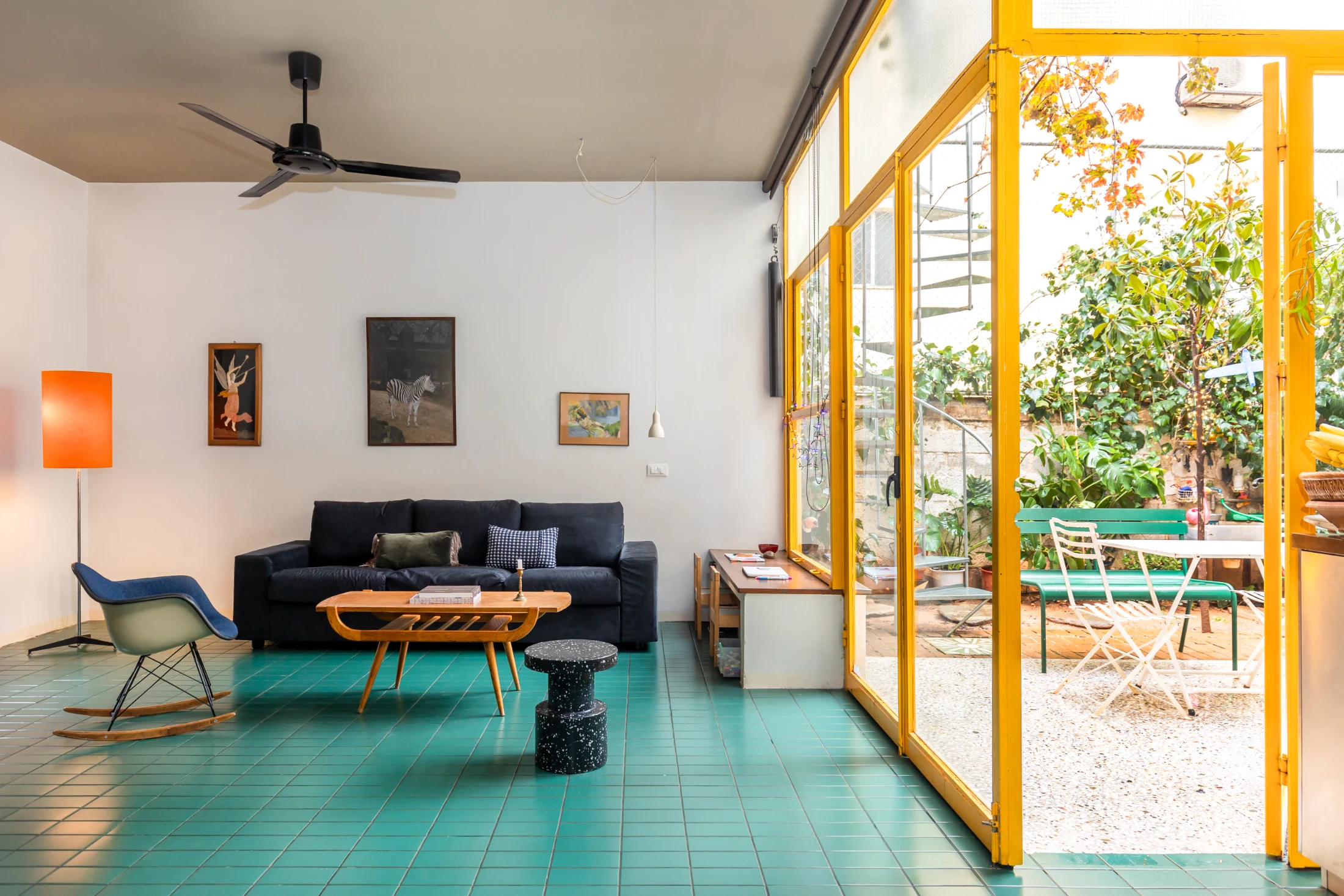 The steel components of Petralona House were all built by Marianna's father who taught himself metalwork in order to be able to repair his tractor. Image: Alina Lefa.