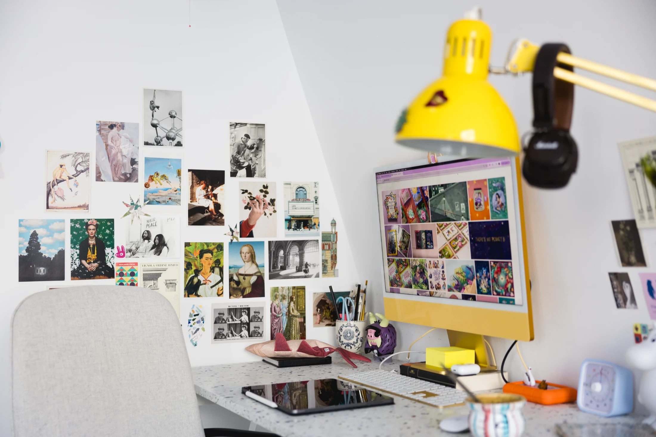 Creative inspiration: artwork and personal momentos are found in the upstairs studio and throughout Casa Koala.