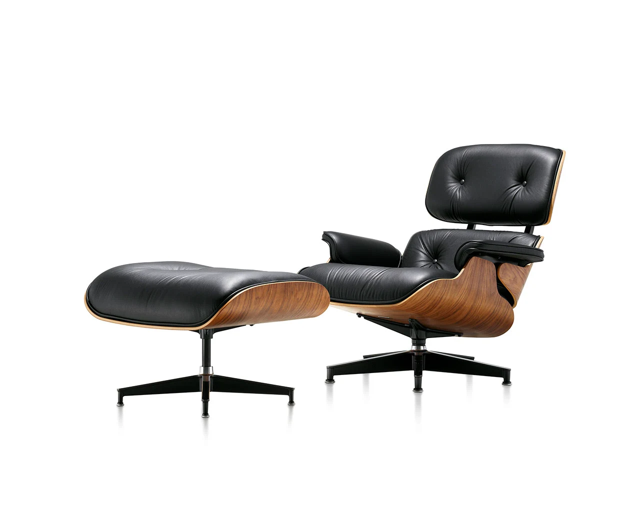 The Eames Lounge Chair and Ottoman (1956) designed by Charles and Ray Eames. Image: Eames Office.