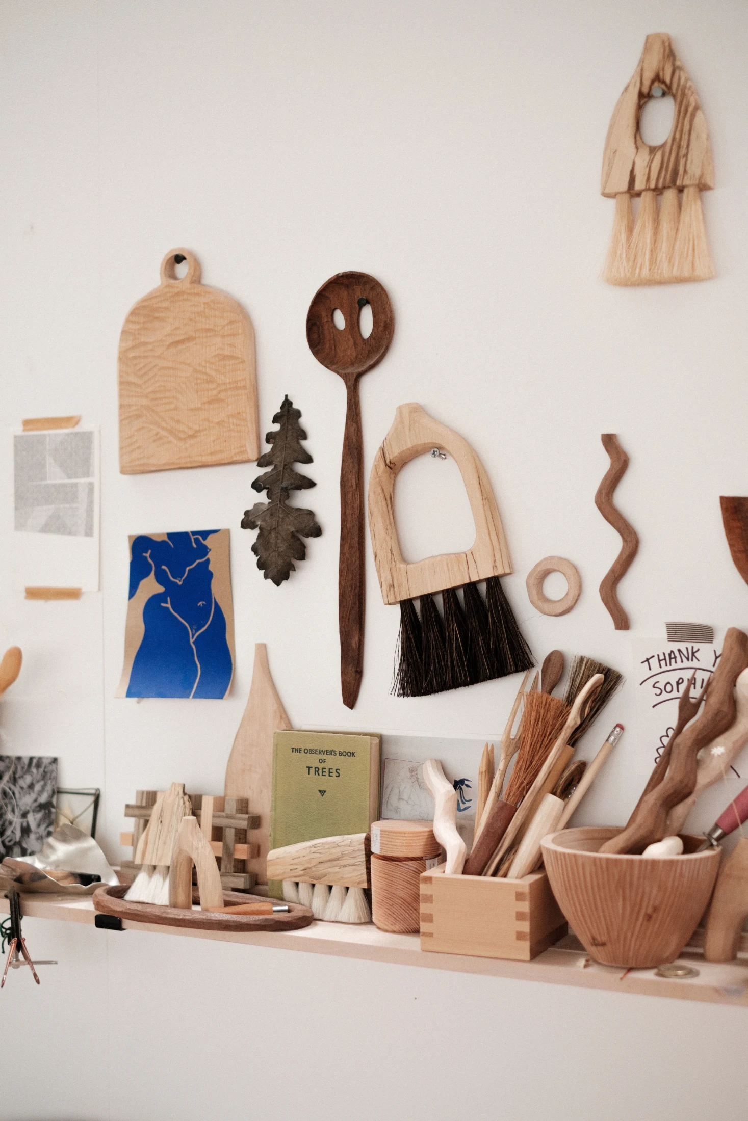 The Grain & Knot London studio is decorated with