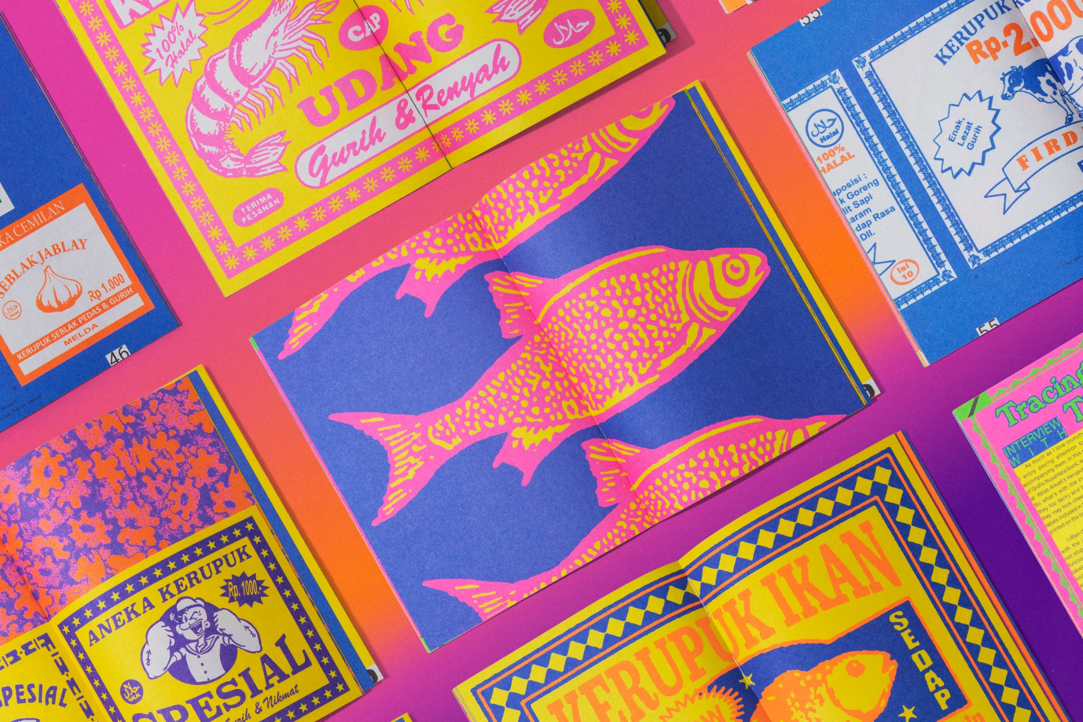 Layouts from the beautifully designed Grafis Nusantara Vol. 02: Label Kerupuk.