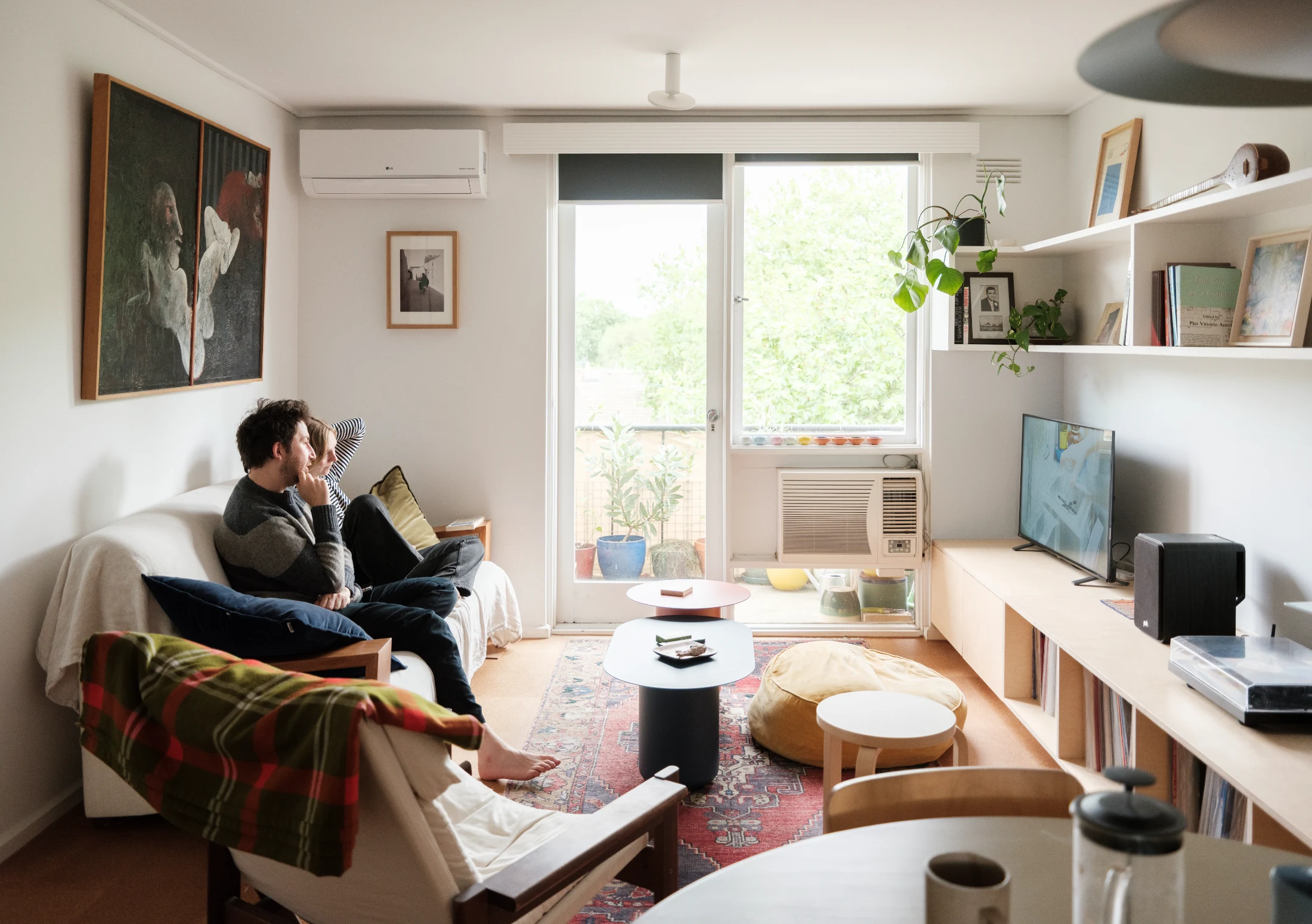 With abundant natural light, the living space is a bright and calm space.