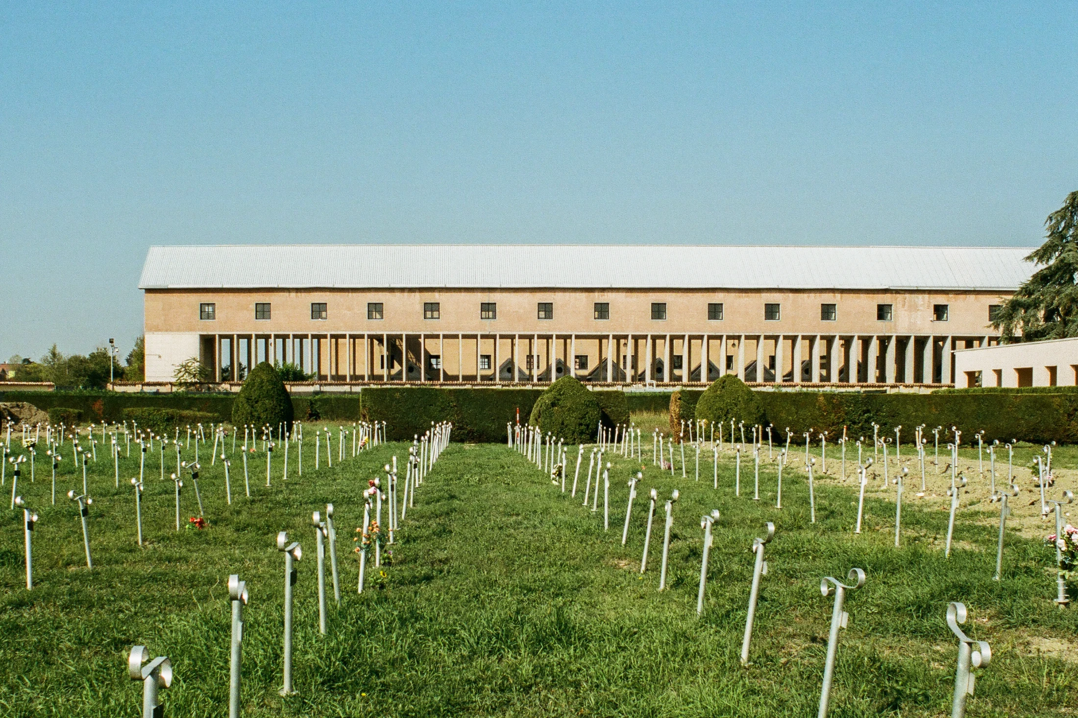 Rossi's San Cataldo Cemetery (1971) co-designed with artist and architect Gianni Braghieri and photographed here by Ivo Stani.