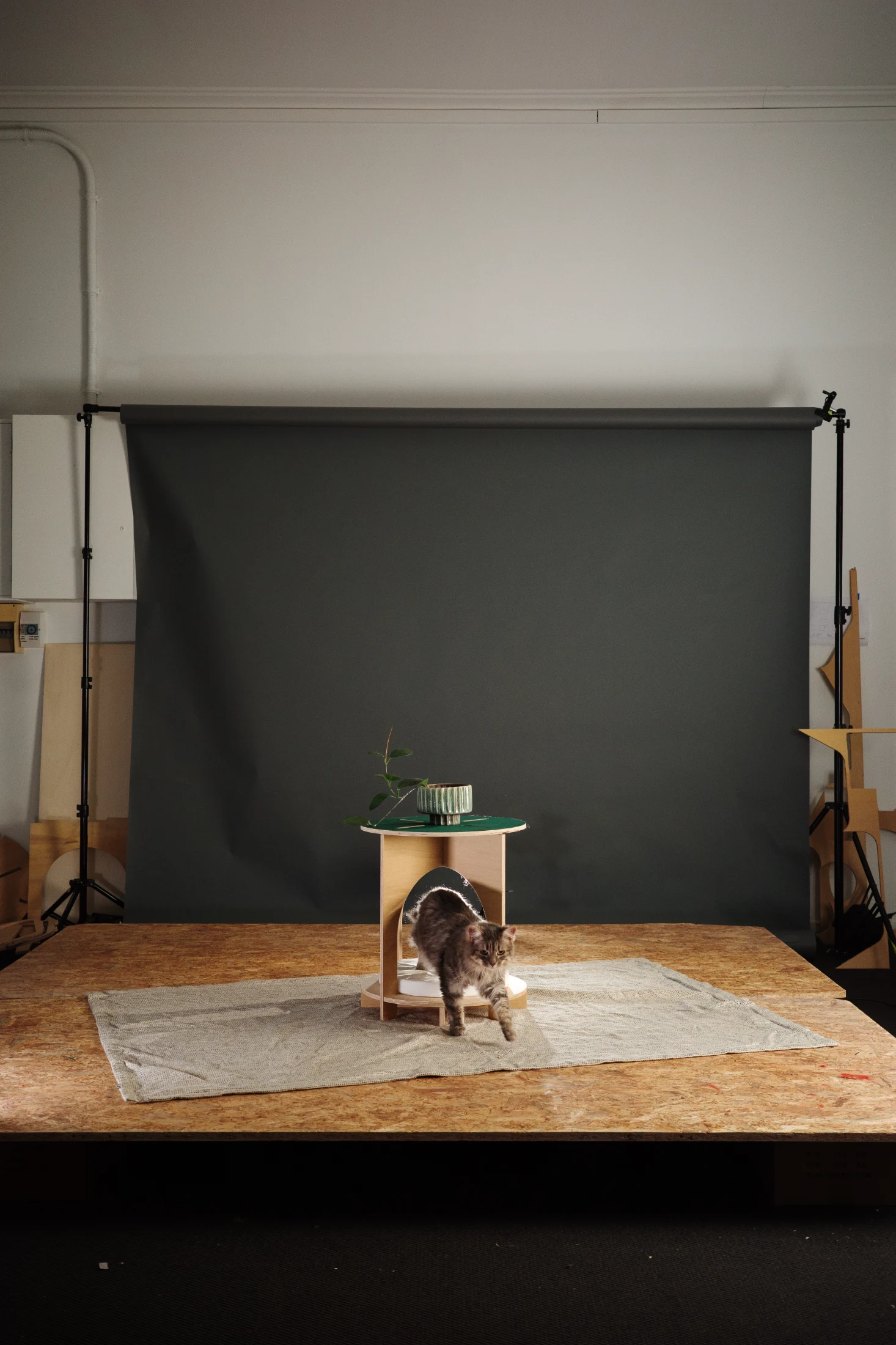 Berlin based architect-designer, Paola Bagna designed 'UUOOII': a compact stool or side table with an integrated pet bed for a small animal. Composed of six pieces, its design allows for easy tool-free assembly and disassembly as required, with not a singl