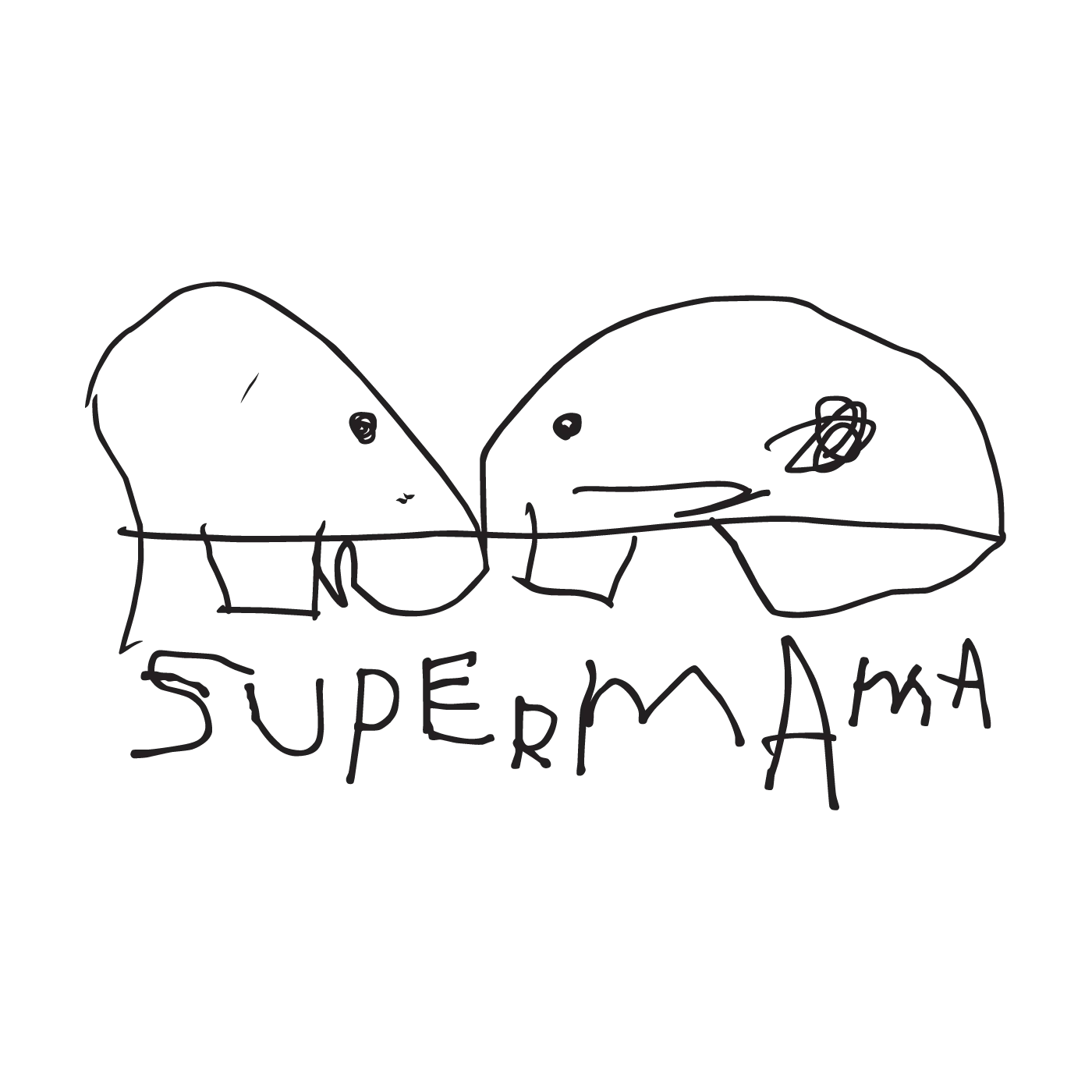 Donna's doodle that became a logo, 2011. Image: Supermama.