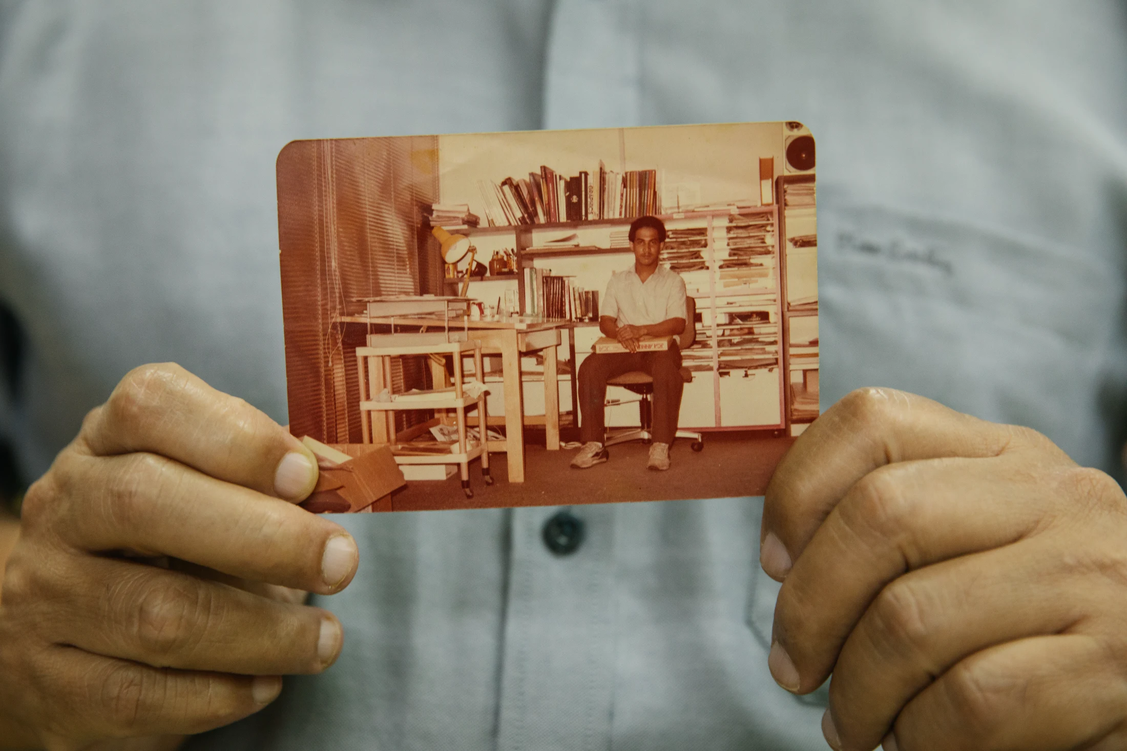 A photo of Abdul Nasser in his early 20s in the 1980s.