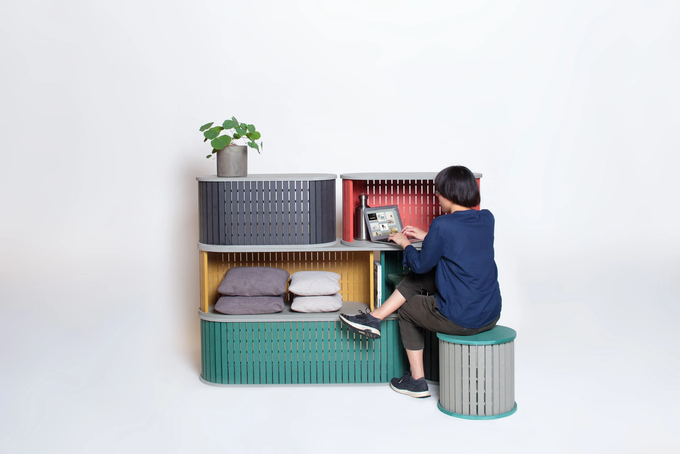 P.O.P.U.P. (2018) is another of Yong's modular, multifunctional designs created in collaboration with SUPERSTRUCTURE. Image: Nathan Yong Design.