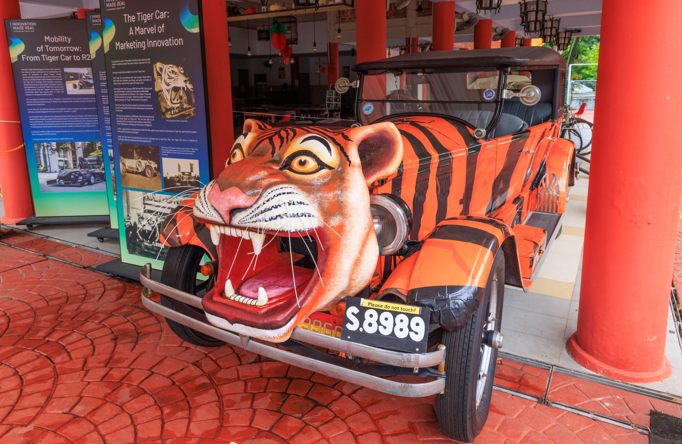 Replica of Aw Boon Haw's (one of the Aw brothers) Buick Tiger car at Haw Par Villa. Image: Carl DeAbreu / Alamy.