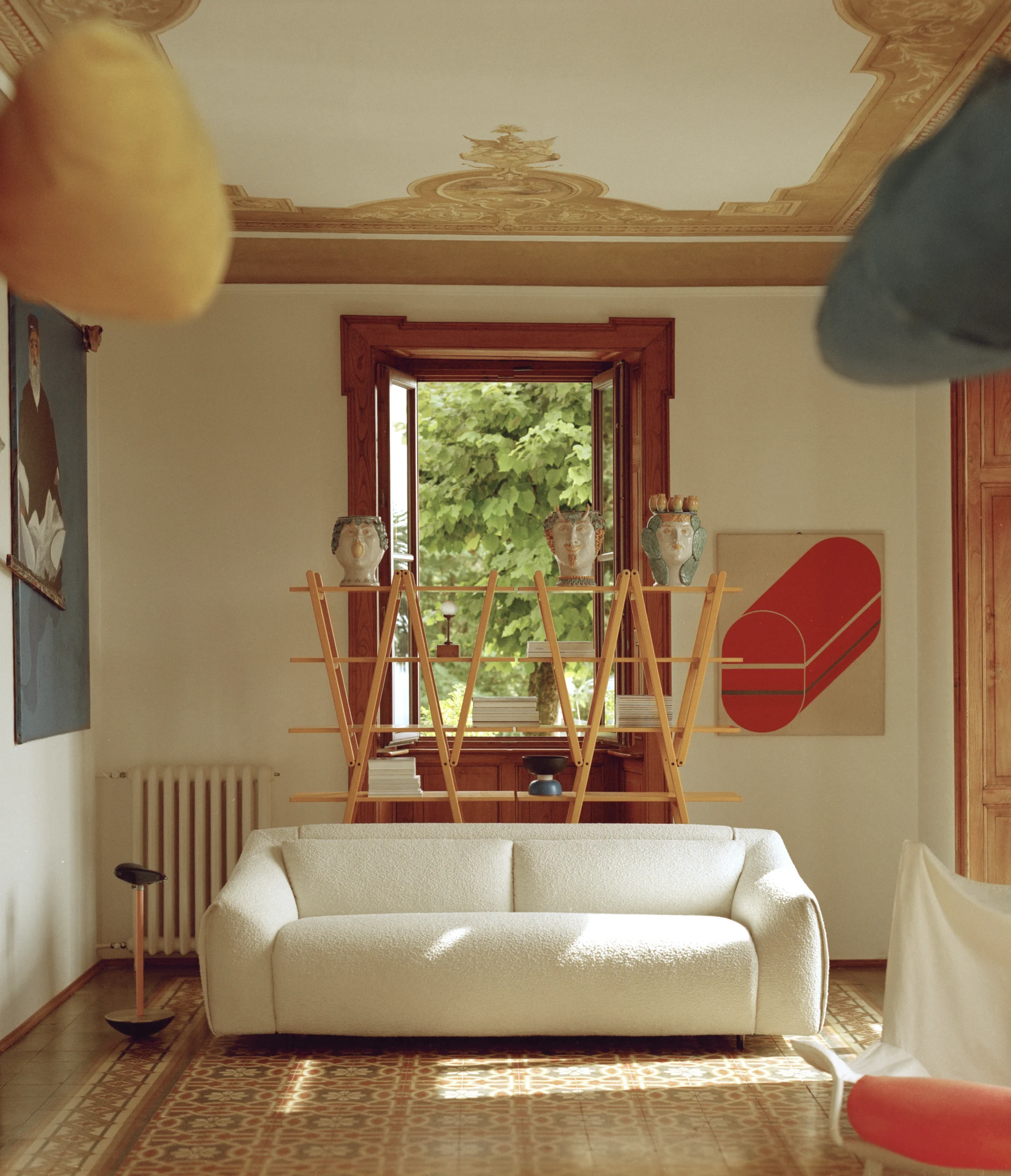 Tango sofa bed from day to night (2024) designed by Giulio Manzoni for Campeggi. Image: Giovanni Emilio Galanello.