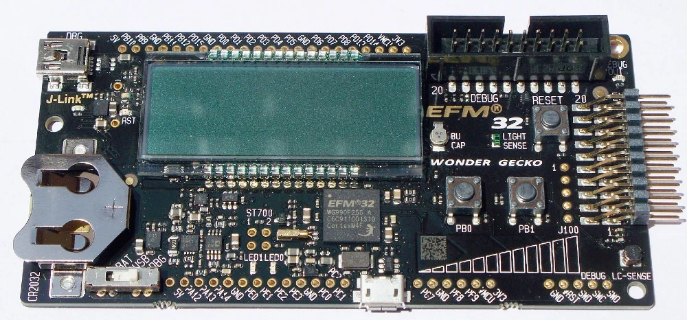 Energy_Micro_Woder_Gecko_STK_showing_EFM32WG990F256_(ARM_Cortex-M4F)_MCU