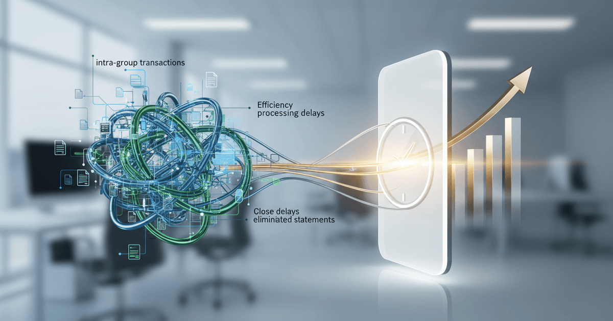 finance team using financial consolidation software to automate intercompany eliminations on multiple screens