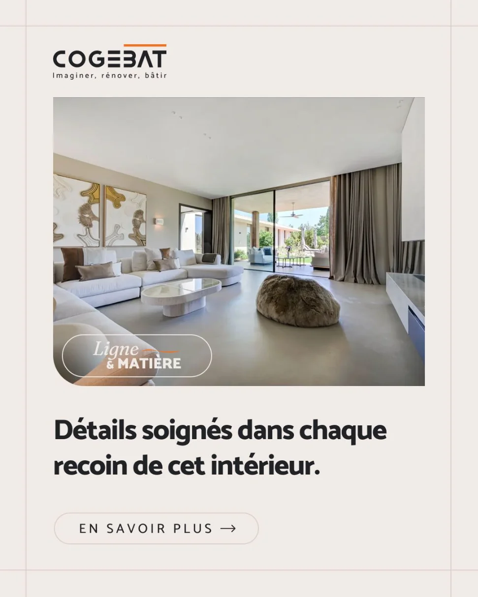 Détails soignés dans chaque recoin de cet intérieur avec COGEBAT.