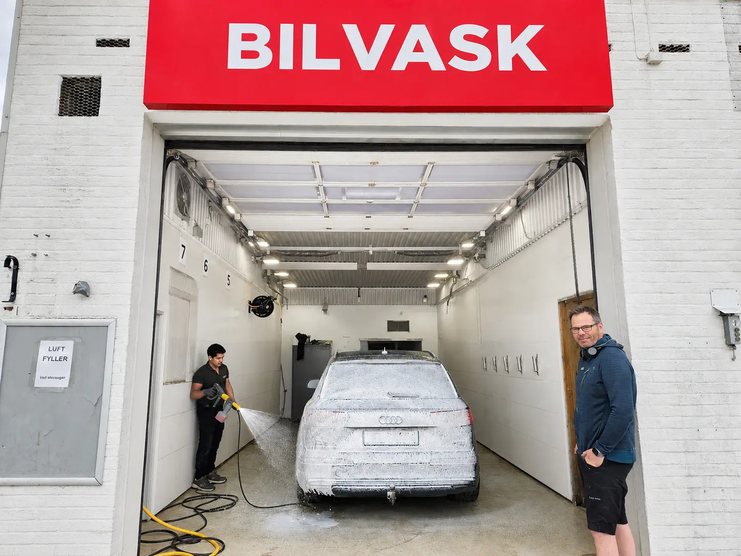 Utivder med bilvask