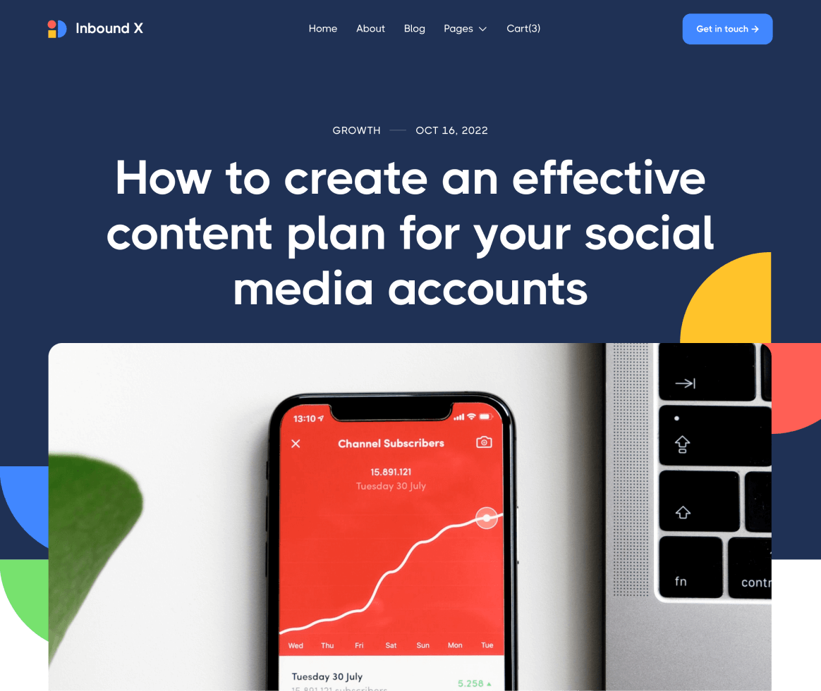 Inbound X - Blog Post page - Social Media Marketing Agency Webflow Template