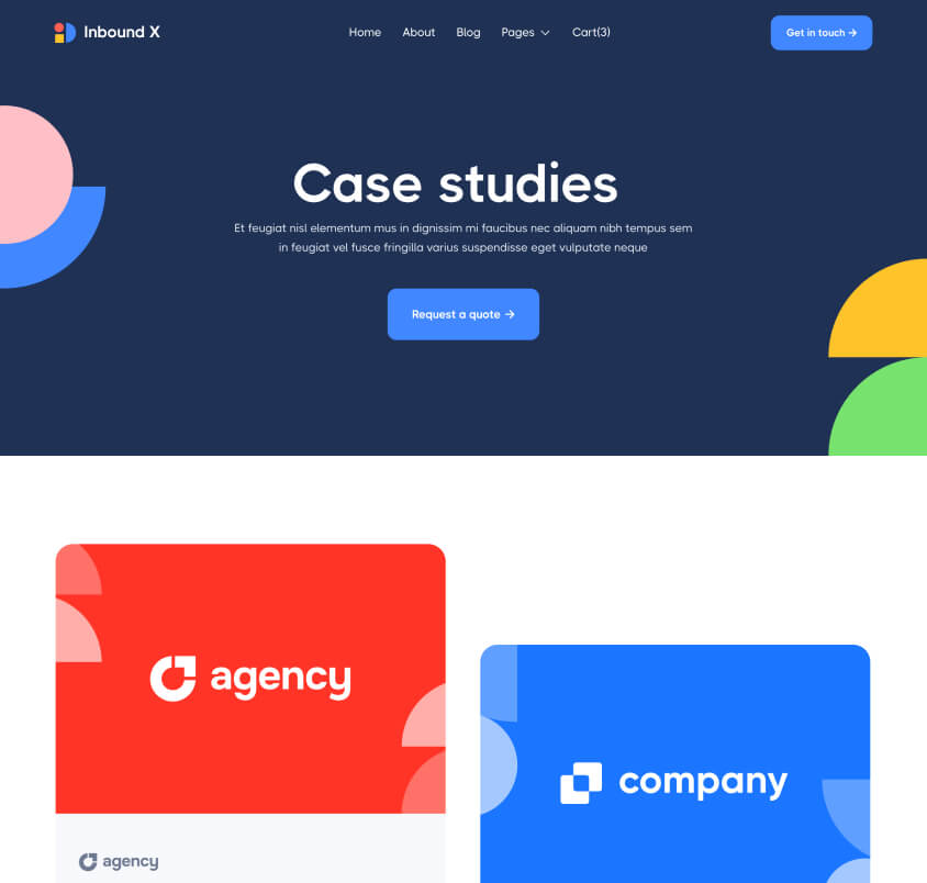 Case Studies - Inbound X Webflow Template