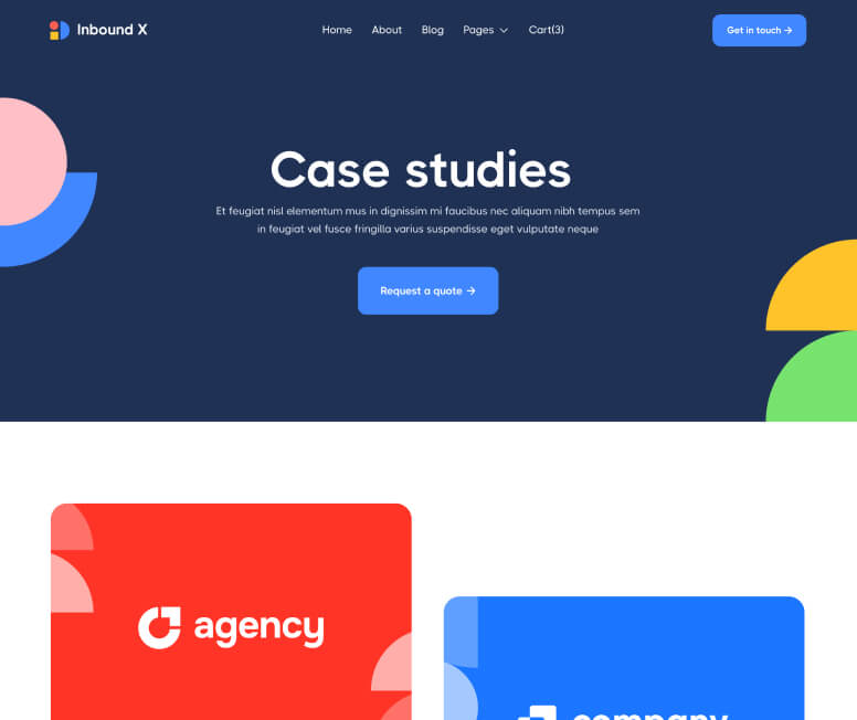 Case Studies - Inbound X Webflow Template