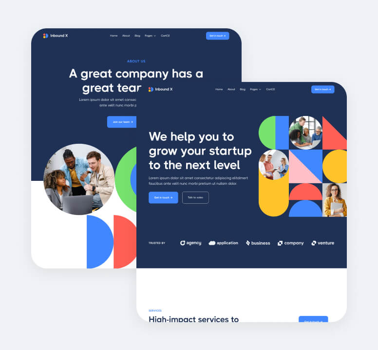 Pages Included - Inbound X Webflow Template