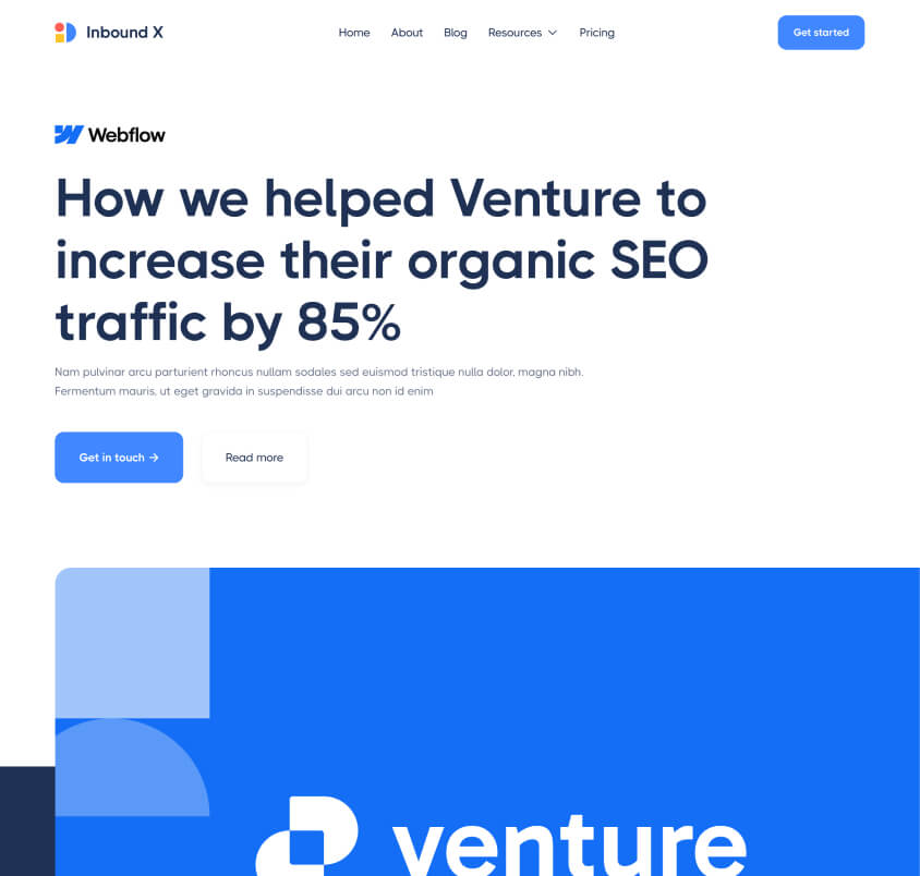 Case Study Single - Inbound X Webflow Template