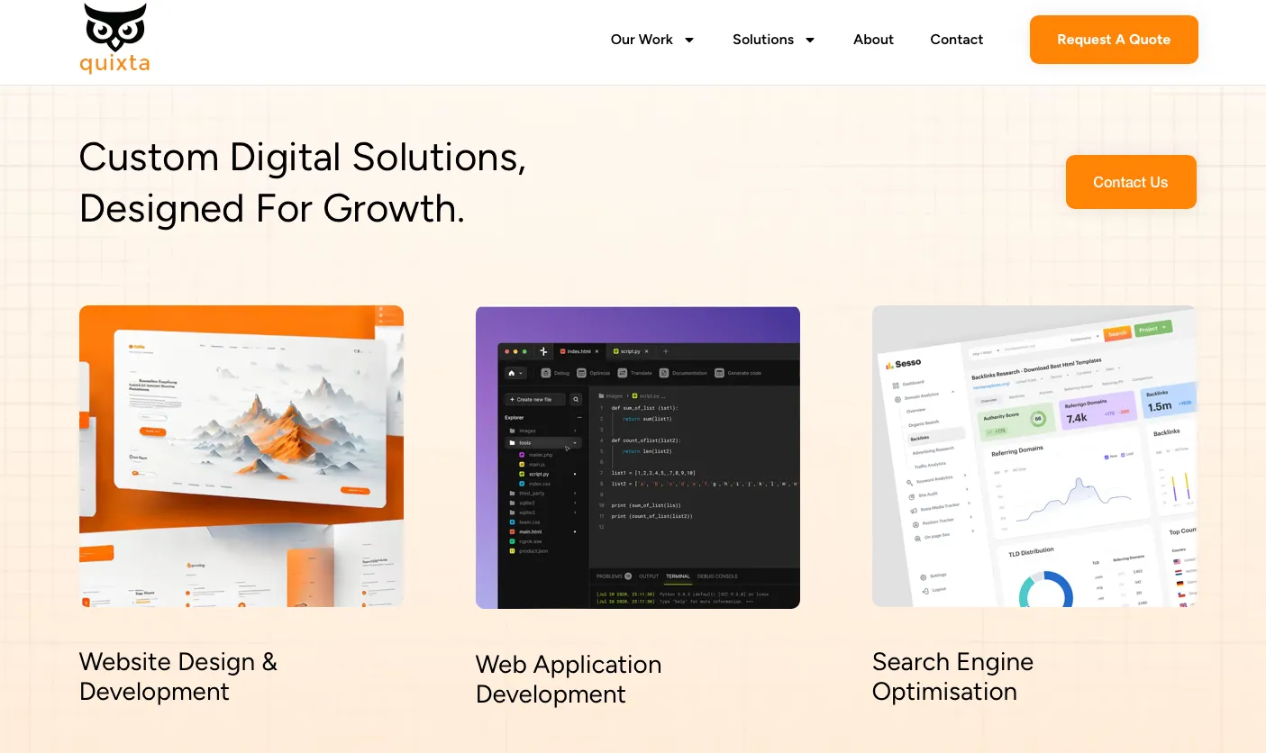 Enterprise SEO Company: Quixta