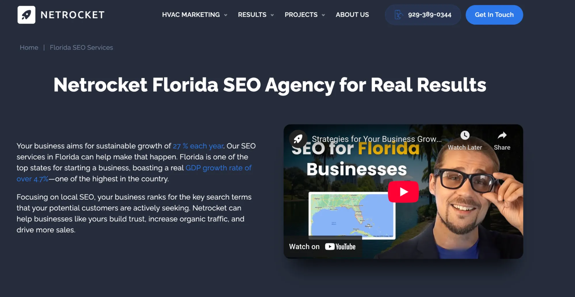 Florida SEO Agency: Netrocket