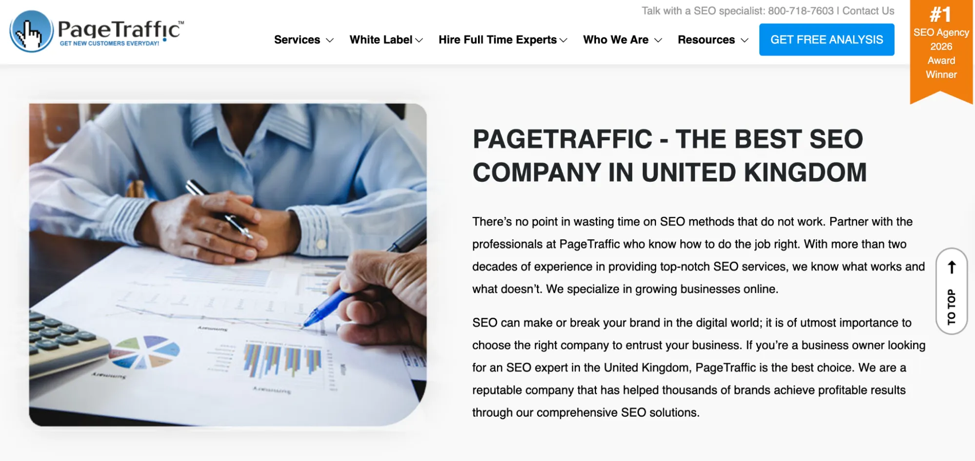 Top SEO Agency in the UK: PageTraffic