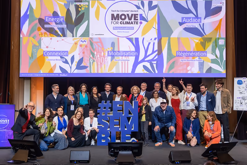 Participants rassemblés lors de Move for Climate! 2025
