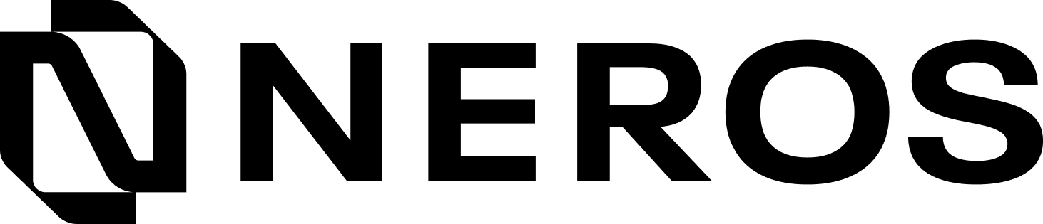 NEROS wordmark logo in bold black uppercase text on white background.