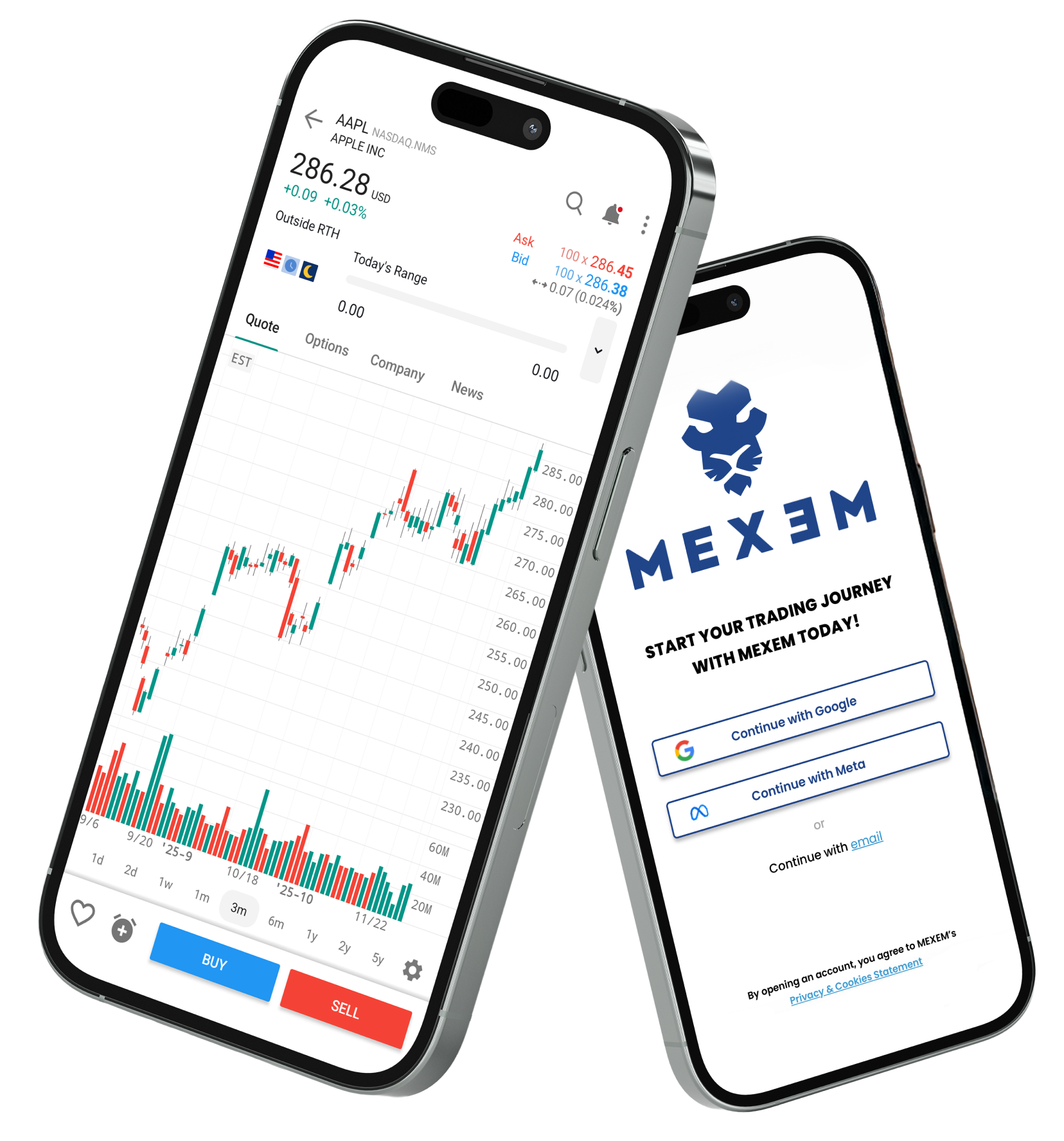 Hand in a Santa Claus glove holding a smartphone showing Tesla stock price and candlestick chart on a trading app.