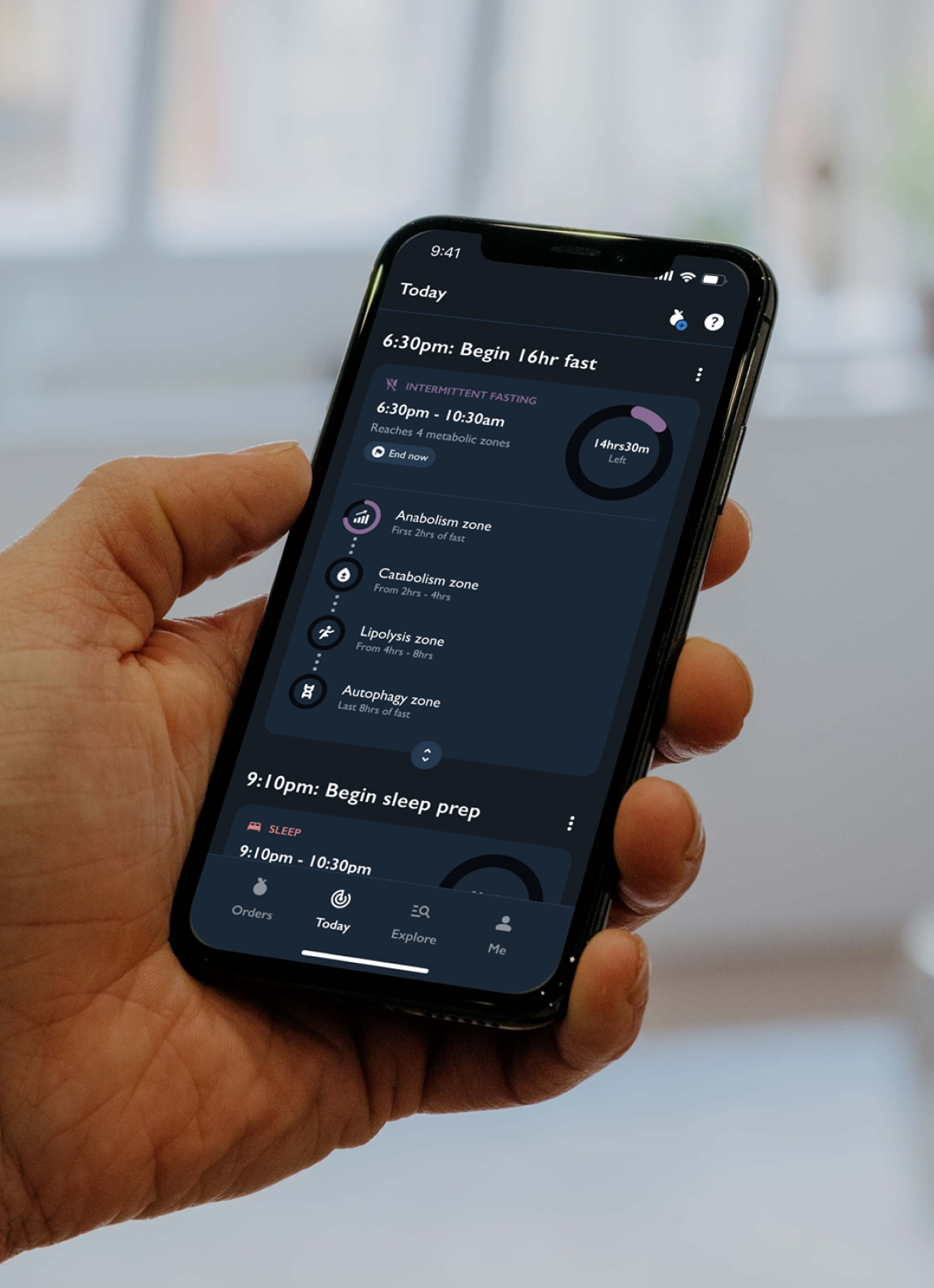 A smartphone screen displaying the 'Services' section of the Pick n Pay asap! app. The menu lists options to buy 'Airtime', 'Data', and pay 'Bills', with decorative icons for bills and data floating alongside the phone.