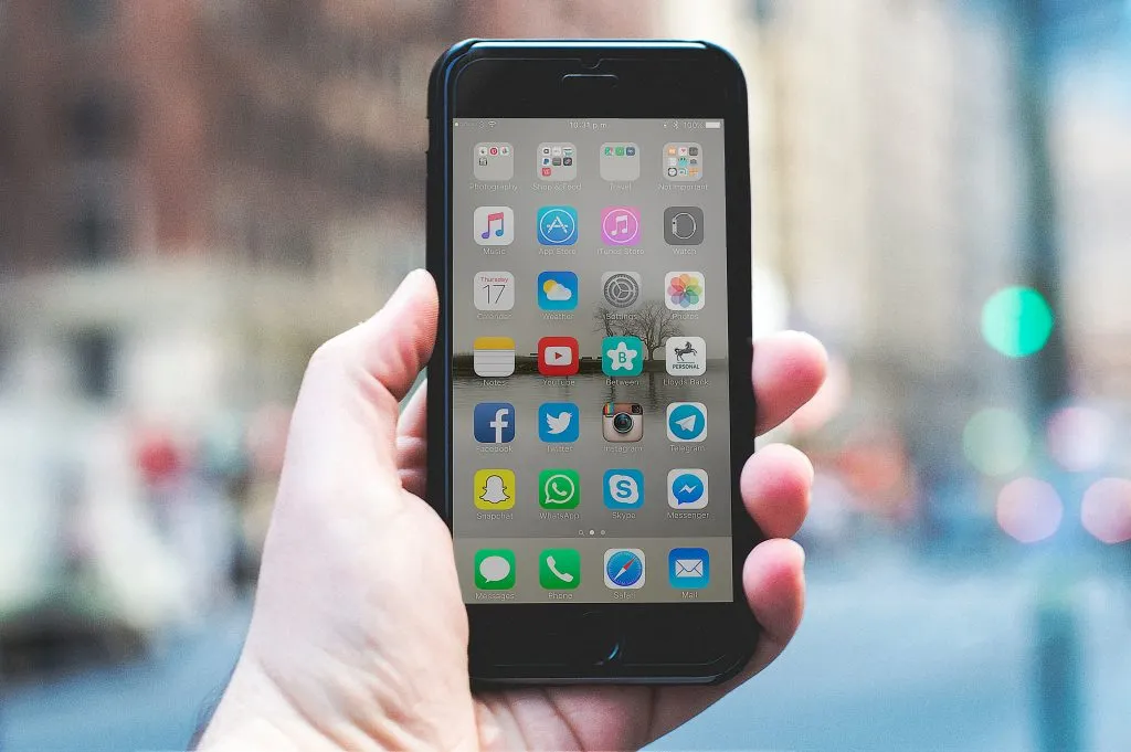 Soziale Netzwerke auf Smartphone