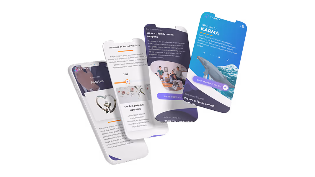 Innovatives UI/UX-Design mit fließenden Layouts und dynamischer Benutzerführung