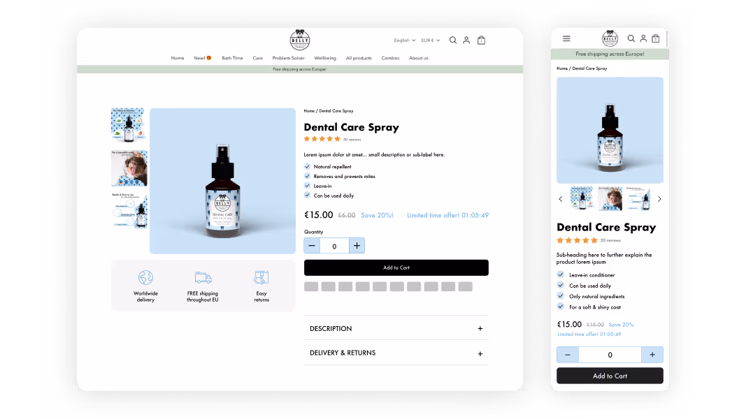 Ästhetisches und benutzerfreundliches Online-Shopping für Tierliebhaber