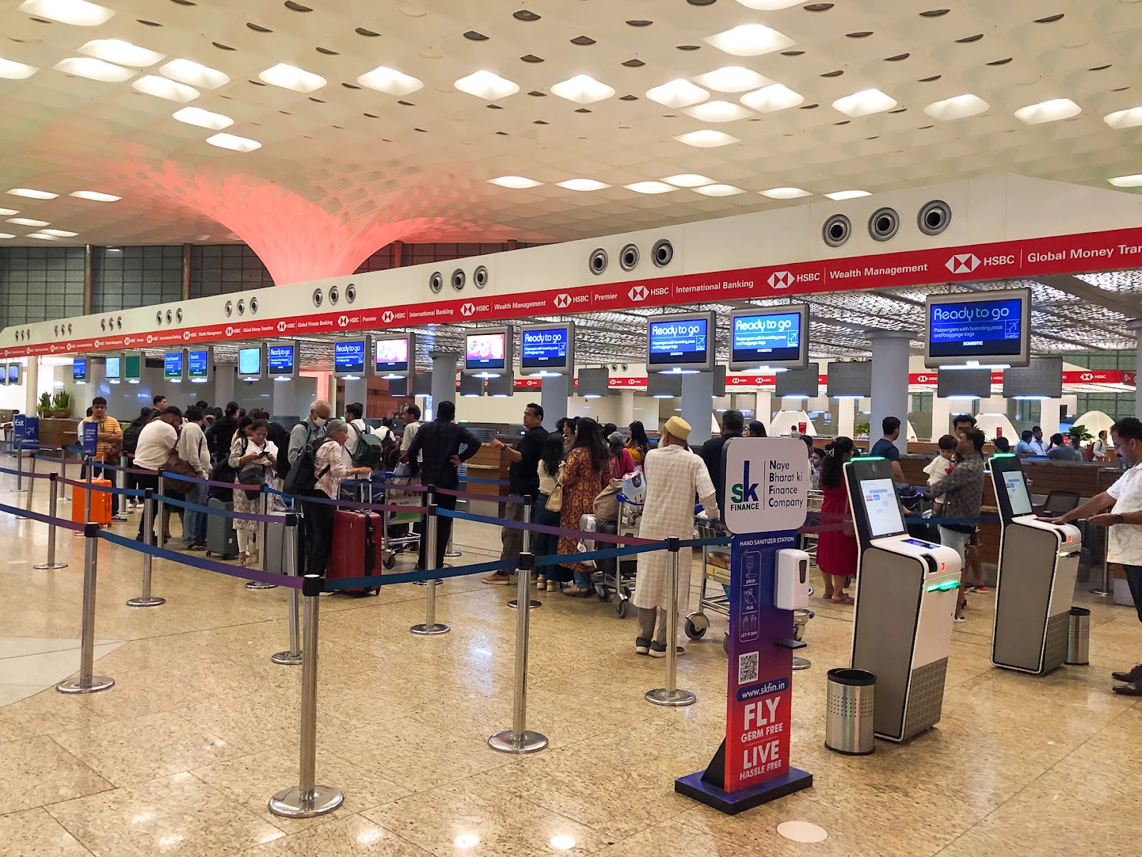 The check-in counters of IndiGo situated at section L and M at Mumbai Airport.