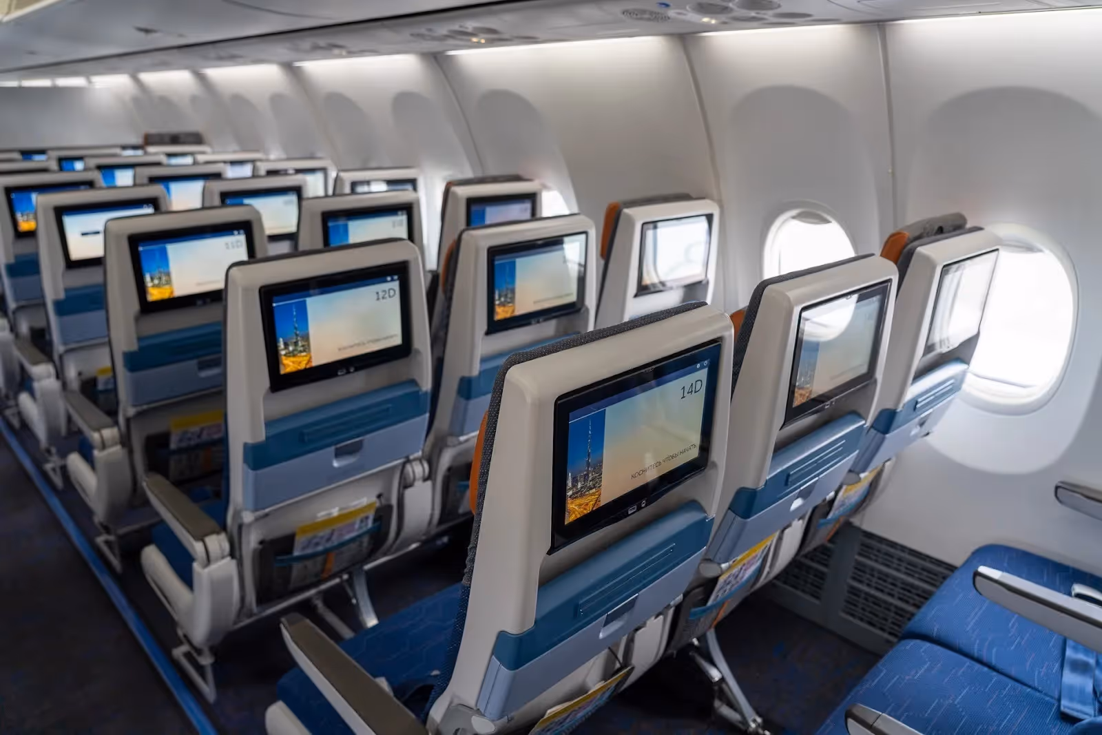 Seats consists of 11.6" full HD IFE screens. Photo: Lorenzo Giacobbo/ Airways