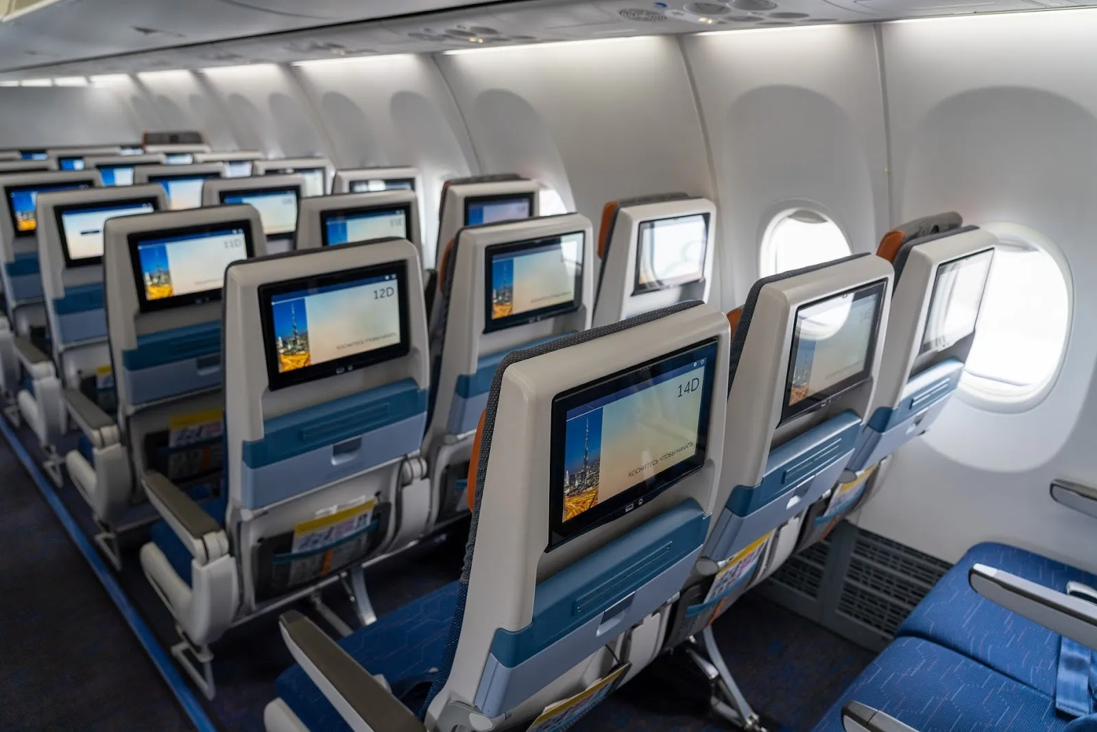 Seats consists of 11.6" full HD IFE screens. Photo: Lorenzo Giacobbo/ Airways