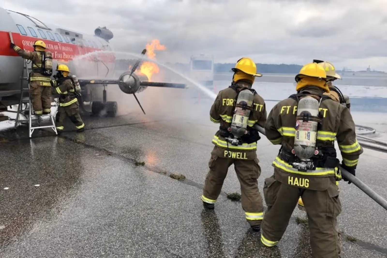 Fort Pickett firefighters work to earn aircraft rescue certification