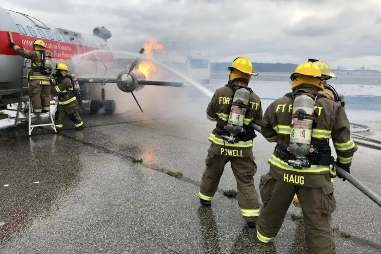 Fort Pickett firefighters work to earn aircraft rescue certification