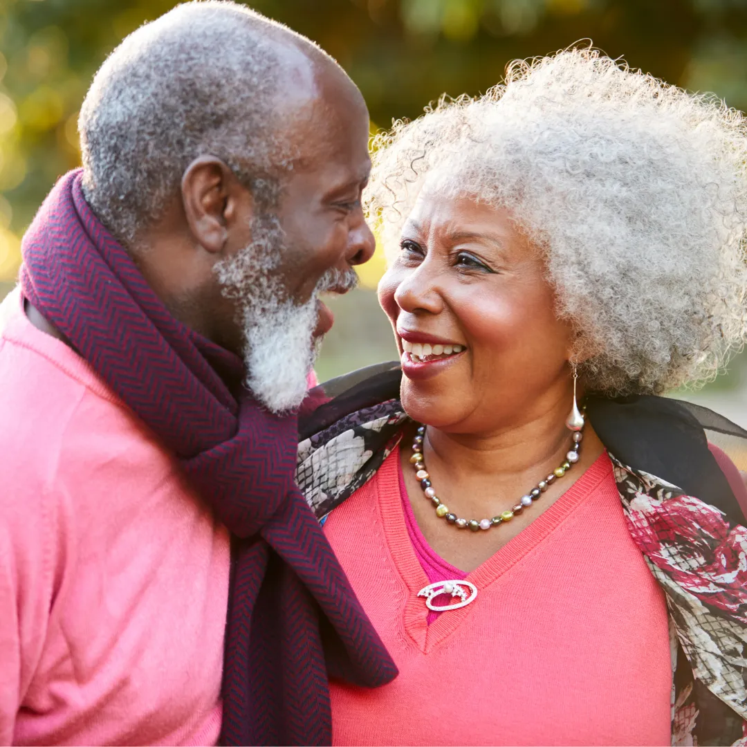 Couple looking at each-other lovingly