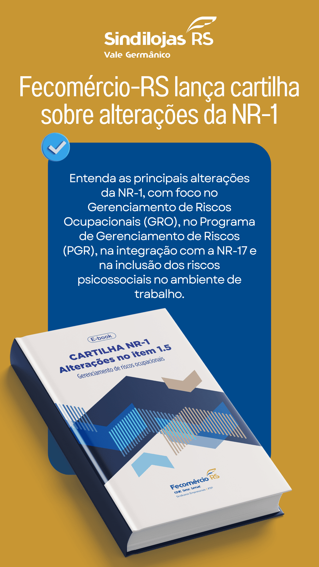Fecomércio-RS lança cartilha para orientar empresas sobre as alterações da NR-01