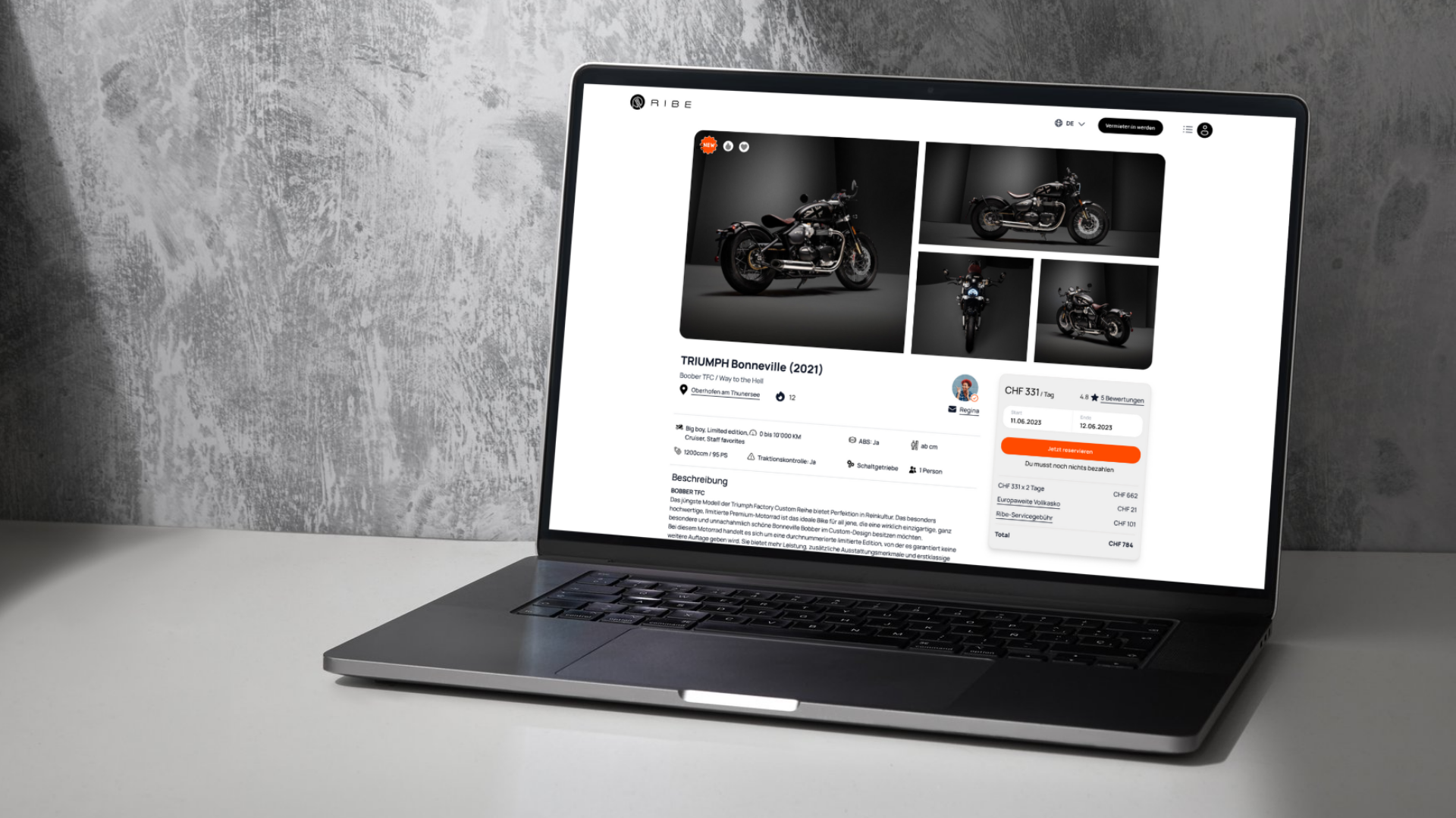 RIBE - Airbnb of motorcycle