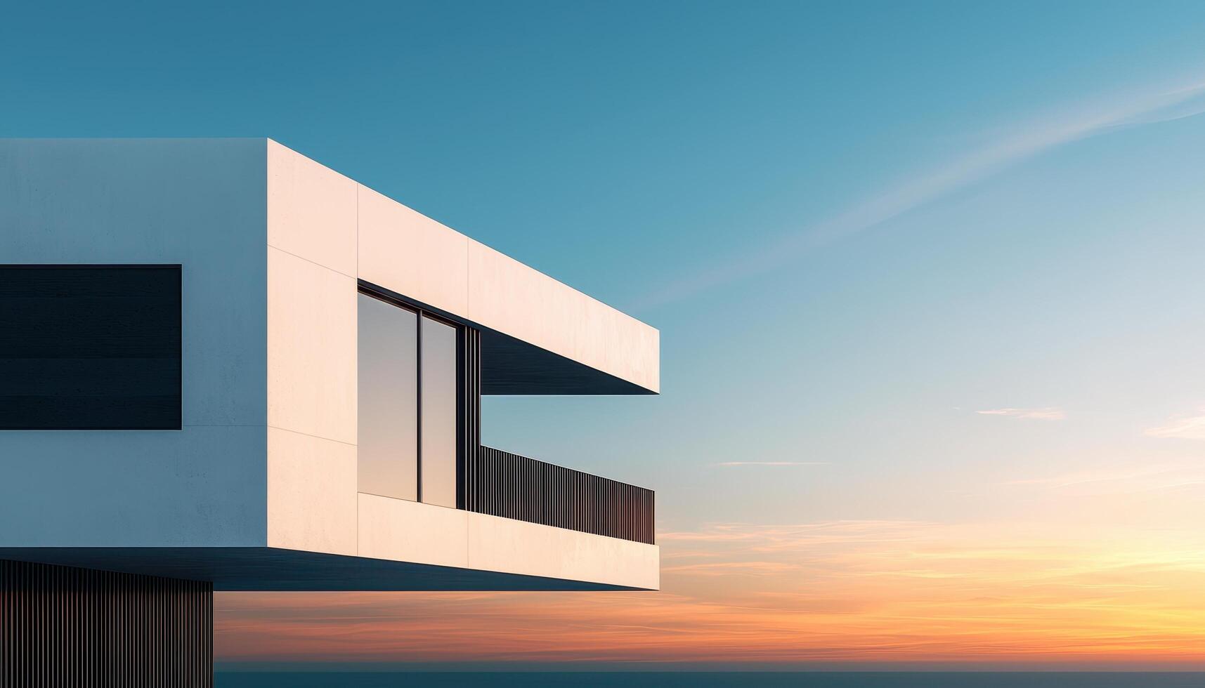 Modern commercial building exterior against coastal sunset. Credit: <a href="https://www.vecteezy.com/free-photos/architecture">Architecture Stock photos by Vecteezy</a>