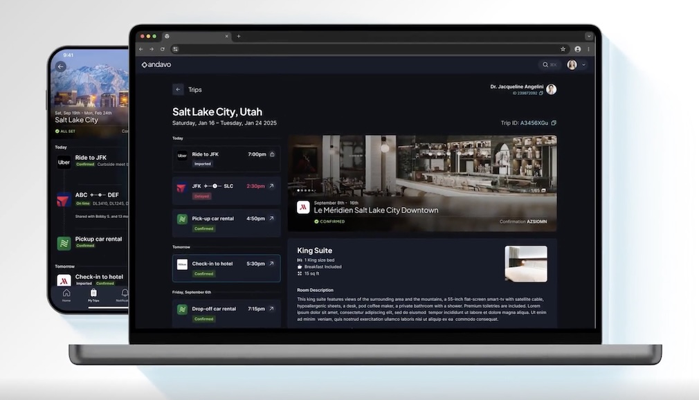 The Andavo traveler app: Business travel, fully connected 