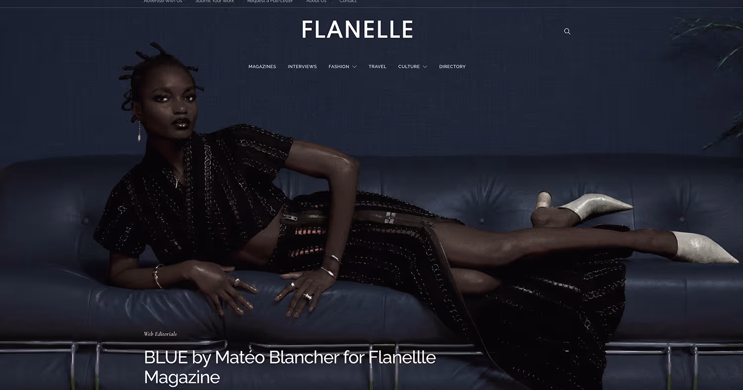 Flanelle Photo Spread - model wearing Maison Yoshiki Paris