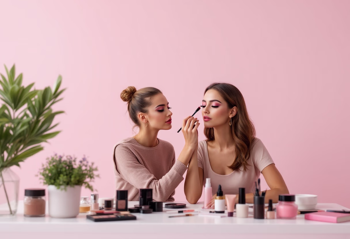 image of customer participating in instore event for a department store