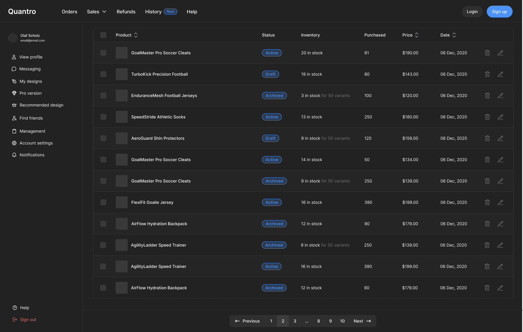 Venturist Platform UI