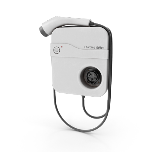 A picture of an electric vehicle home charger.